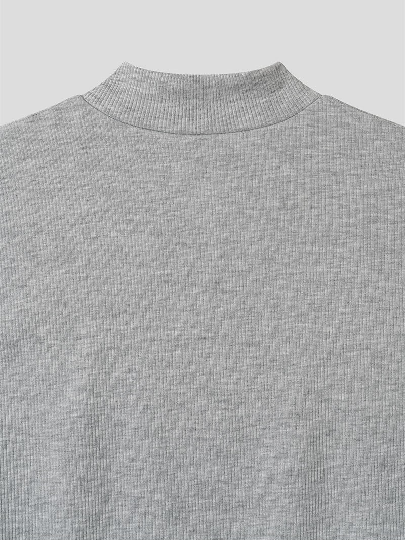 Slim fit mock neck half zip up(4color)