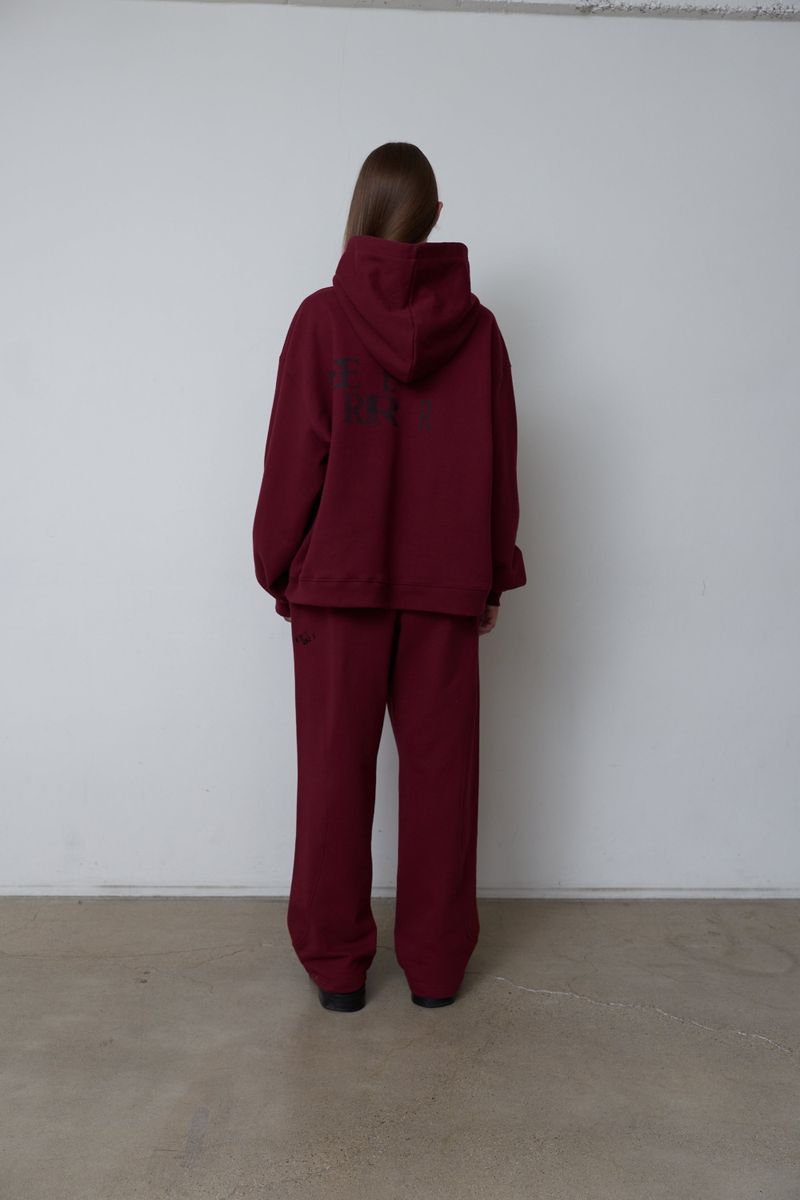 EEERRR Crack logo hoodie (Burgundy)
