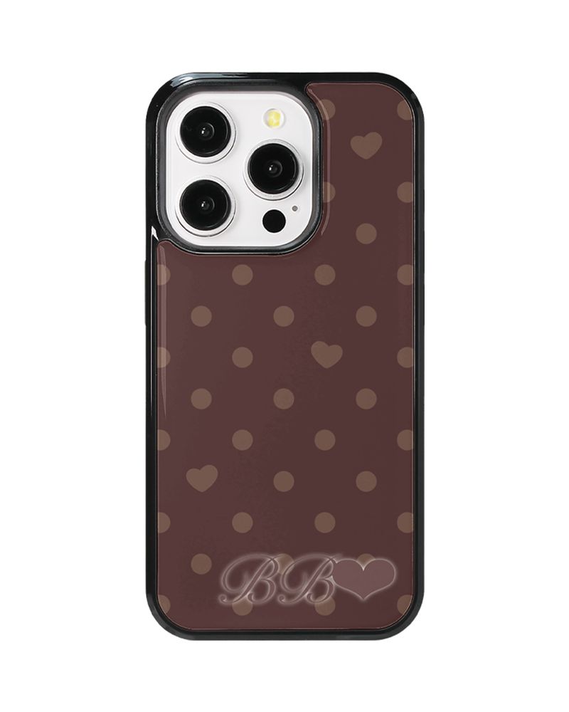 10.5miri（シボミリ）の「ラブ ドット バレンタイン ケース ラブチョコケース エポキシ バンパー（スマホグッズ/小物）」