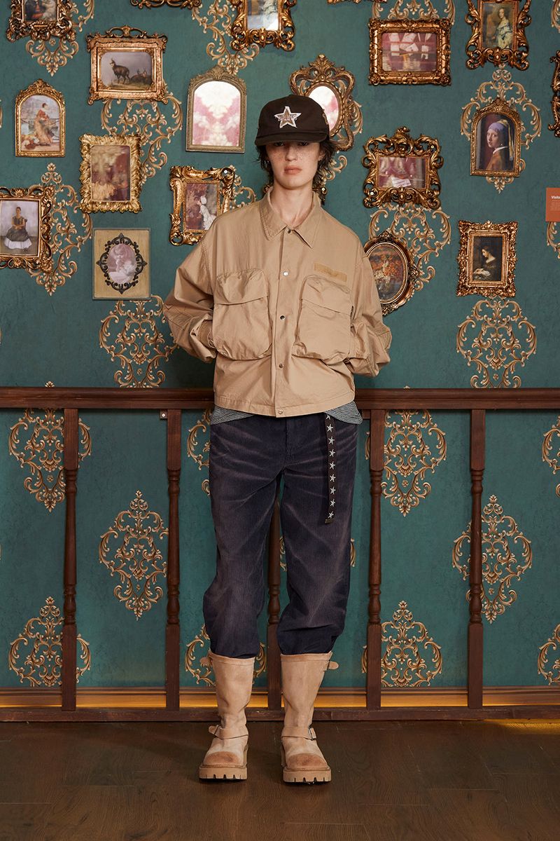 POCKET ARGYLE SHORT JACKET / BEIGE