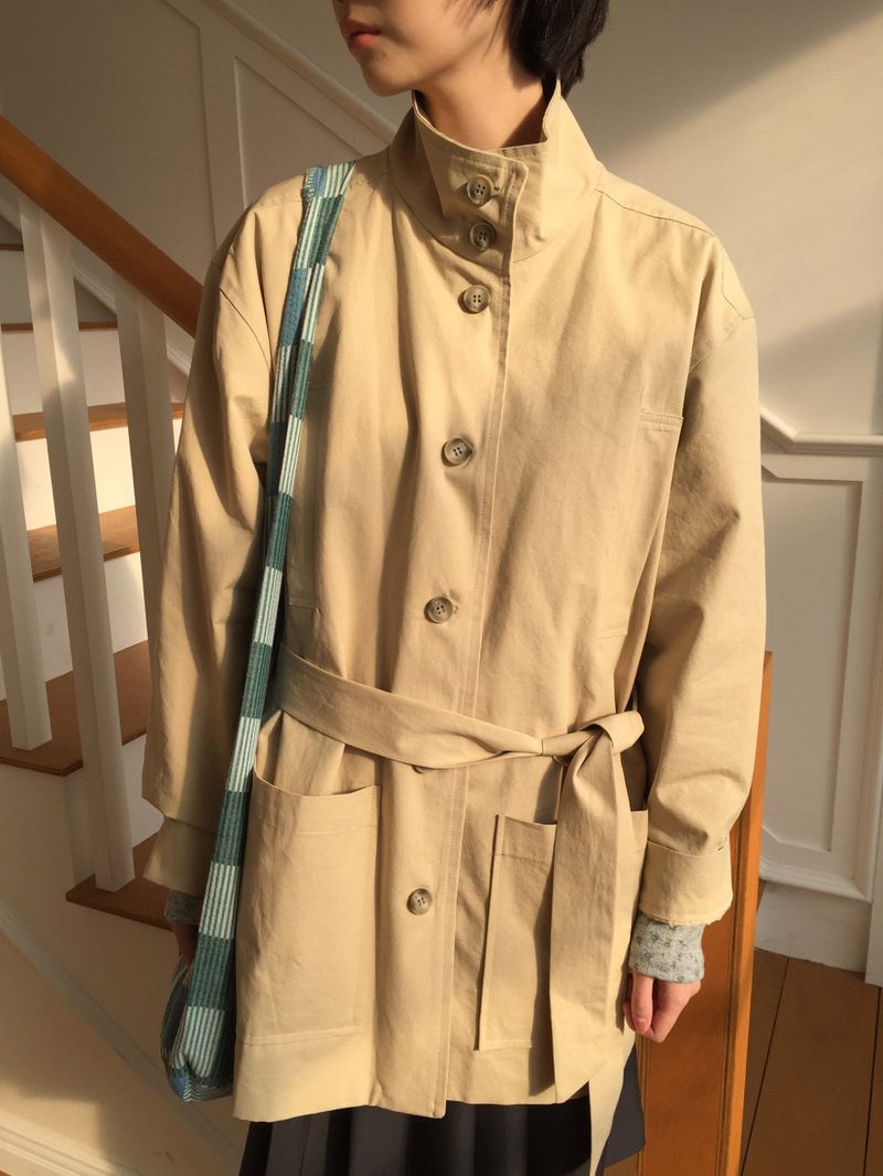 Windsor trench half coat (2color)