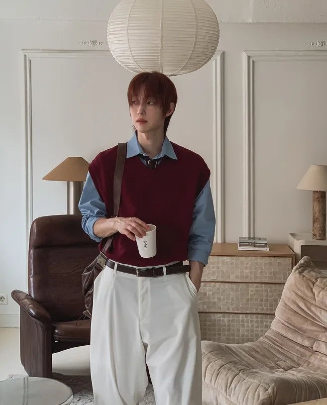 Conant Over Fit V-Neck Knit Vest