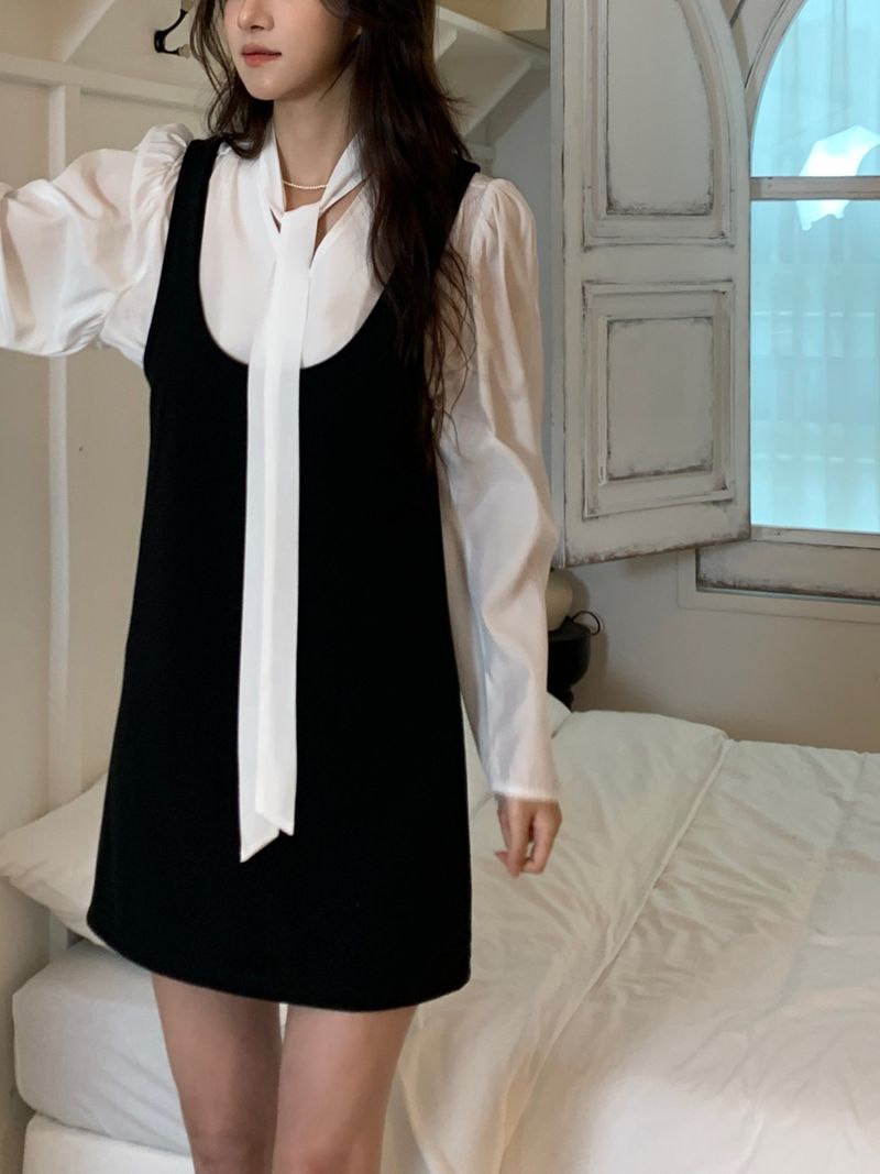 Rose Layered Sleeveless Dress