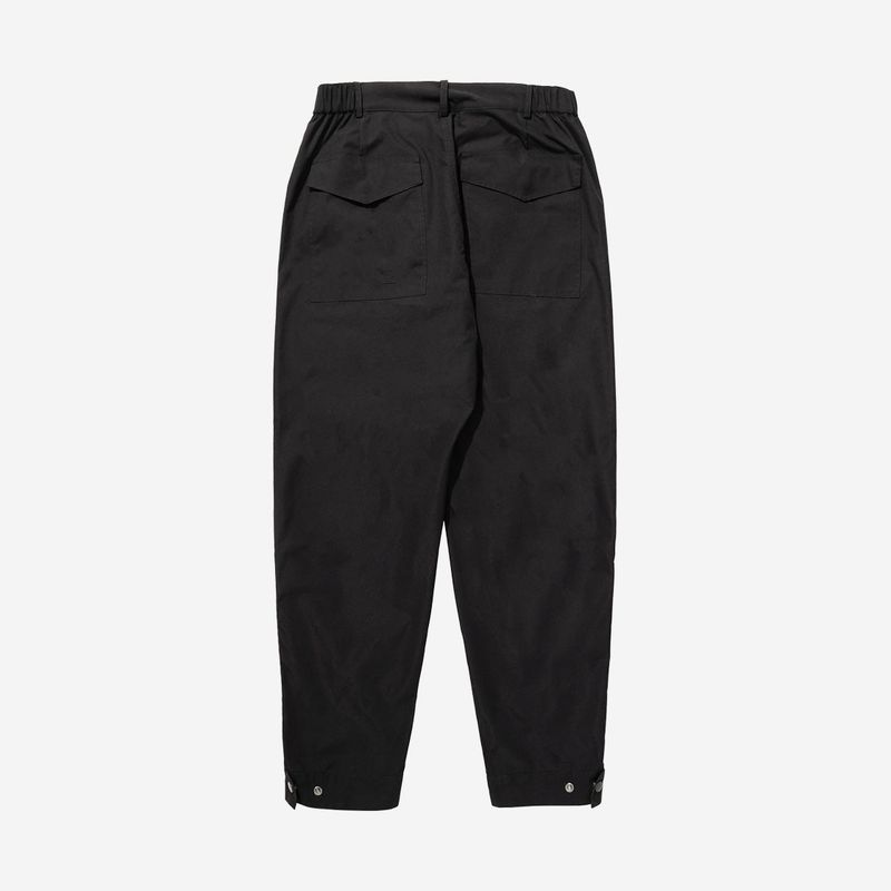 Poly Cotton Cargo Pants - BLACK