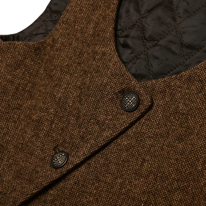 [LINE] Wool Jacquard Button Vest
