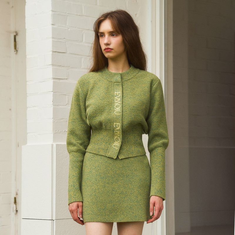 ALPACA SLIM CARDIGAN - MINT GREEN
