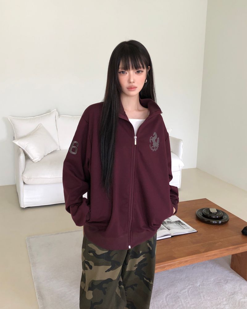 ホワン ホース ジャージー ロングスリーブ ジップアップ
