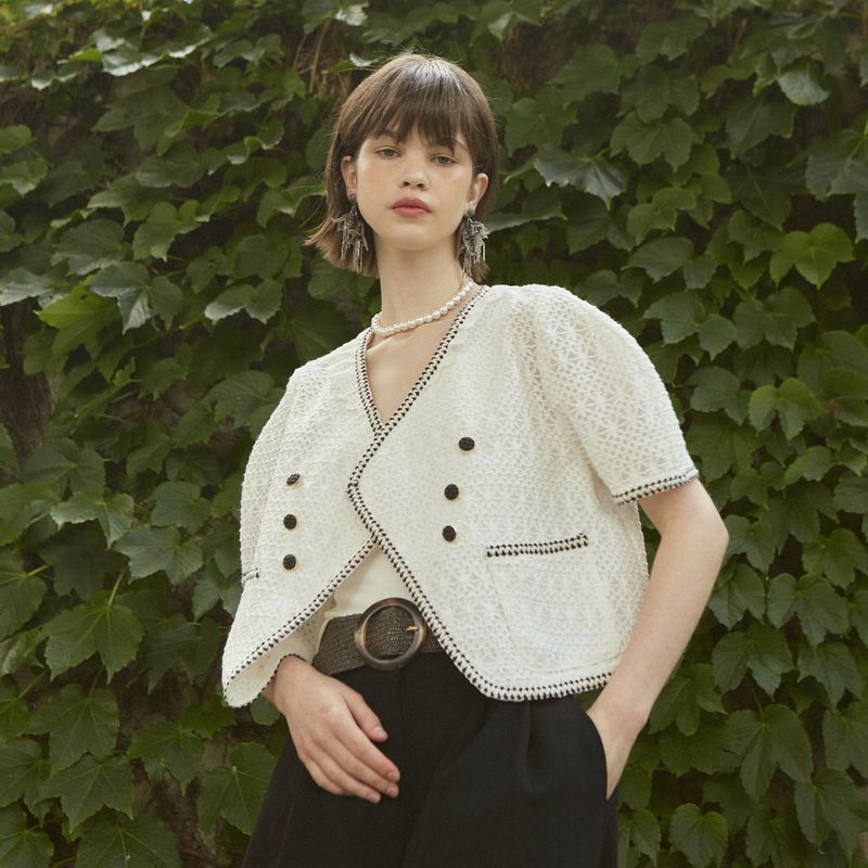 VITALSIGN（バイタルサイン）の「[LINE] Tweed Side Button Jacket (Ivory)（Jackets/Outerwear）」