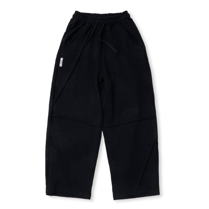 ML WIDE BALLON PANTS BLACK  / WHITE