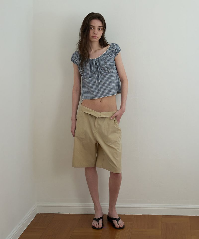 WITHOUTSUMMER（ウィズアウトサマー）の「Bow bermuda pants_beige（Pants）」