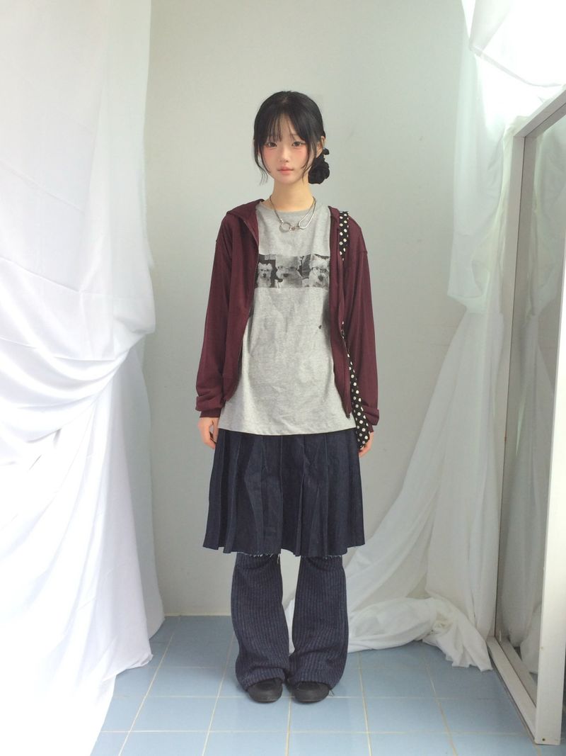 Stripe bootcut banding pants