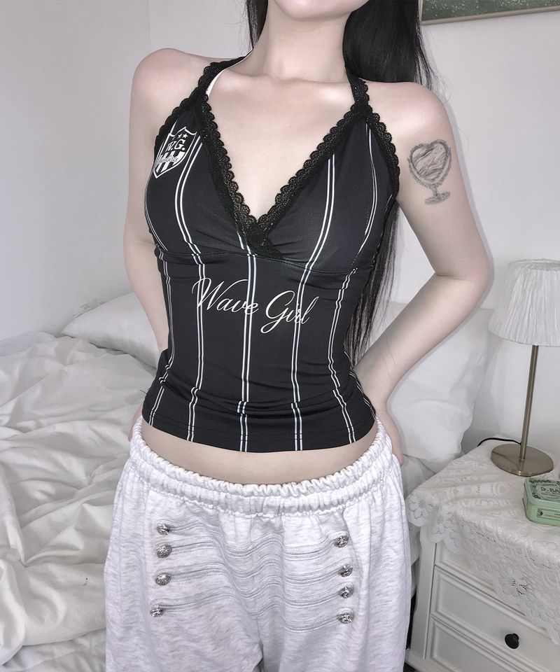 lace club jersey top (2colors)