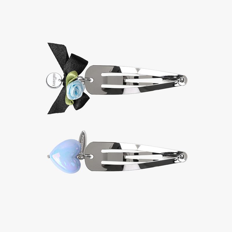 mellotory（メロートリー）の「HEART MOTIF HAIR PIN SET (SKY BLUE)（Hair Accessories）」
