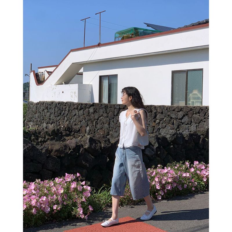 Nuggle 3/4 capri wide pants