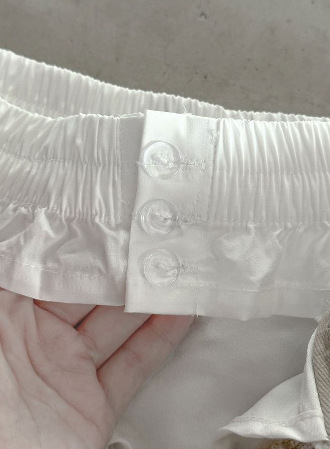 Double-waisted sagging mini skirt