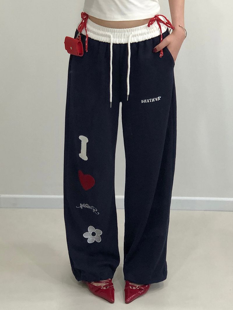 I ♥ Heart patch pants
