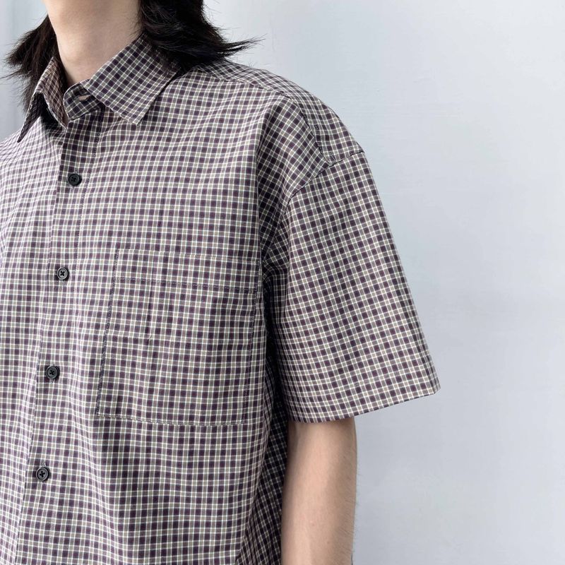 Relaxed Fine Check Shirt