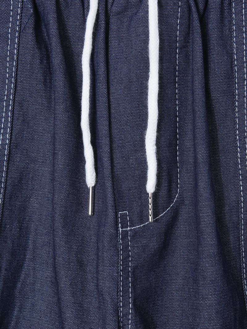 Indigo set-up denim shorts