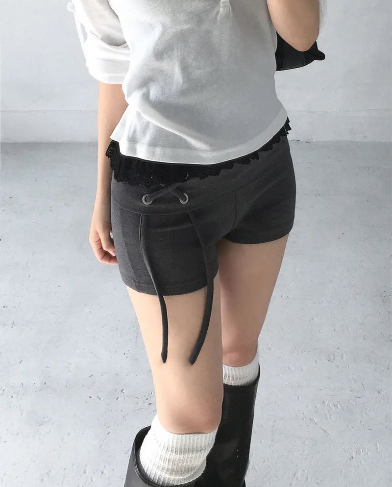 Rolled-up Henley Neck Two-Way T-shirt (6 colors)