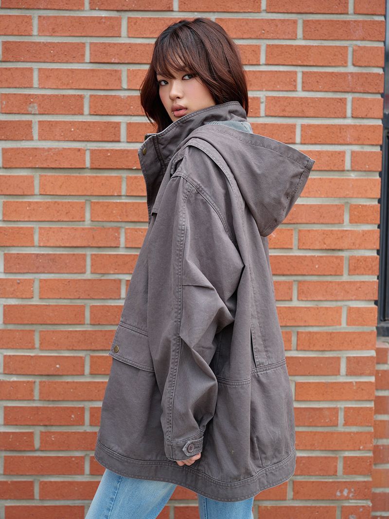 NYXX（エヌワイエックスエックス）の「DETACHABLE HOOD FIELD JACKET CHARCOAL（Jackets/Outerwear）」