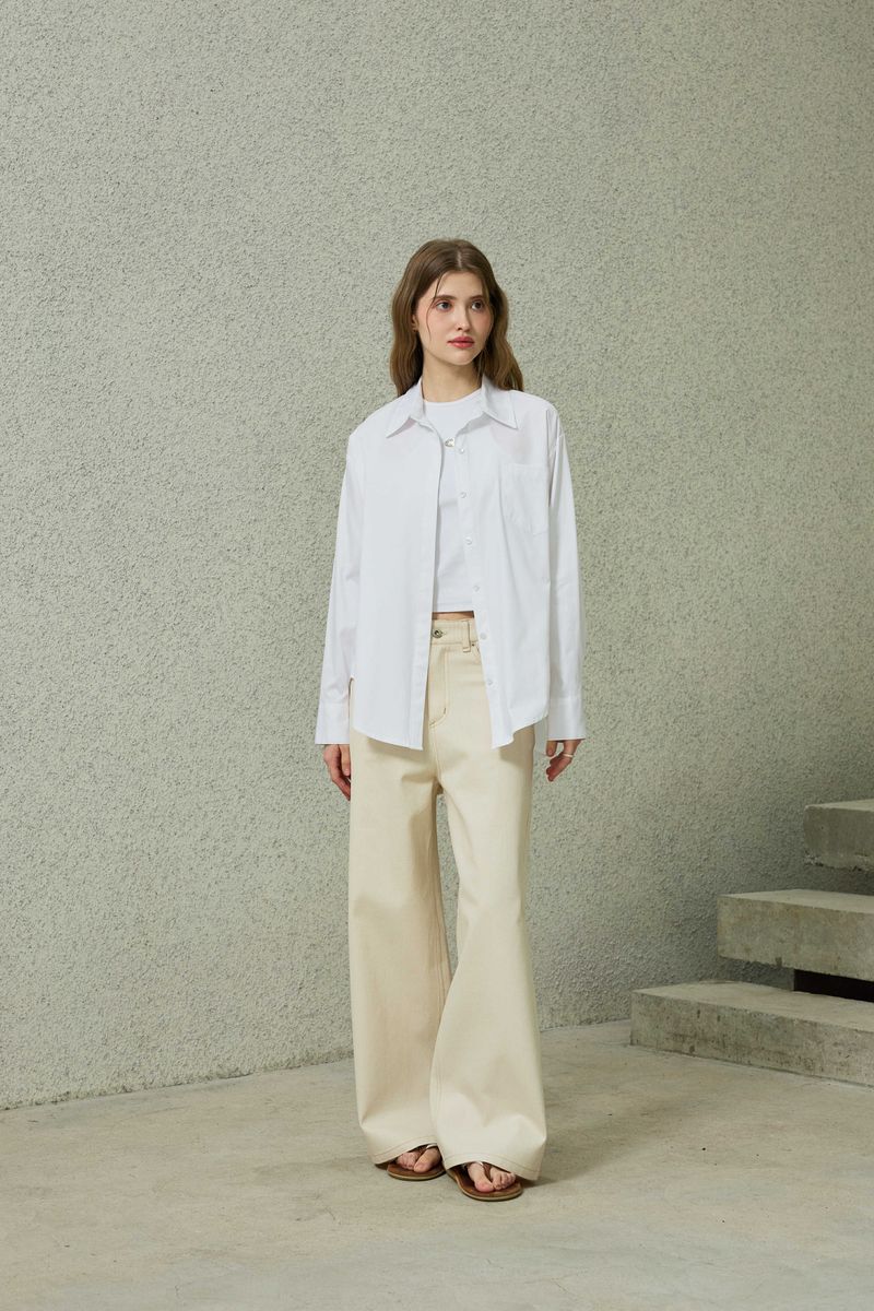 NOAH WIDE PANTS / BEIGE