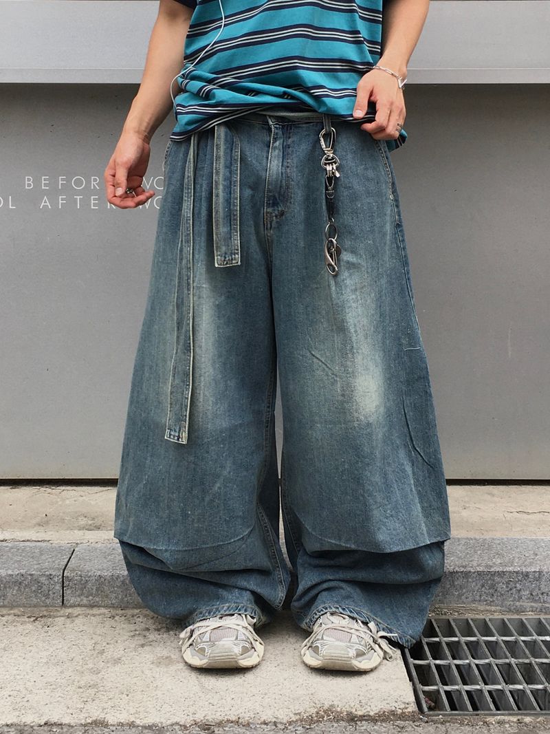 May strap denim pants 2C
