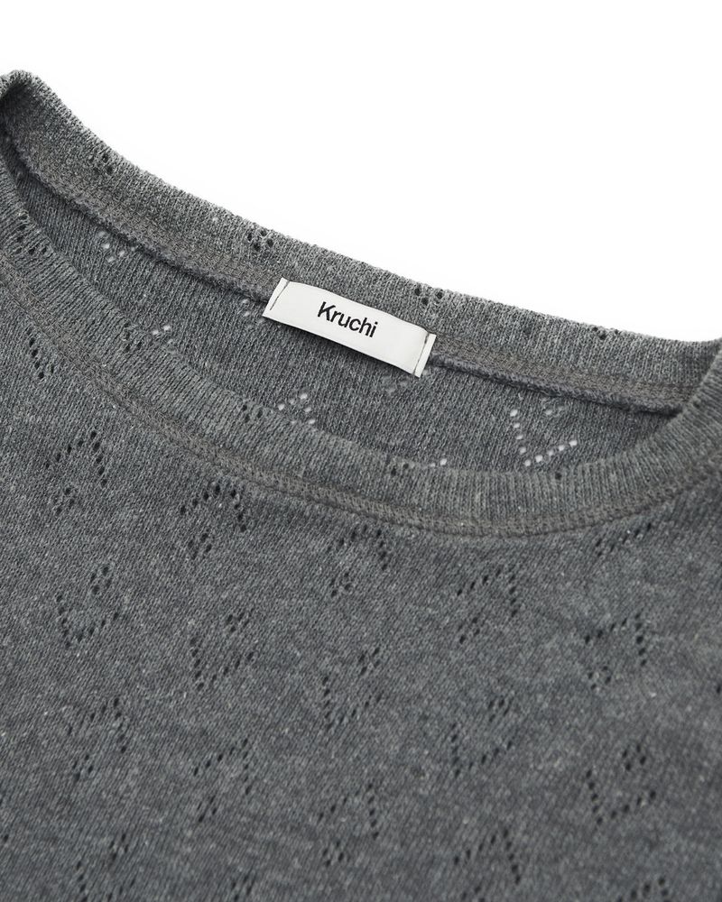 Punching Knit (GREY) WOMENS