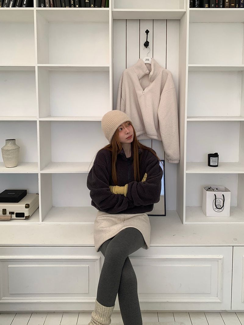 [MADE] MEMBER FLEECE HALF ZIP-UP
