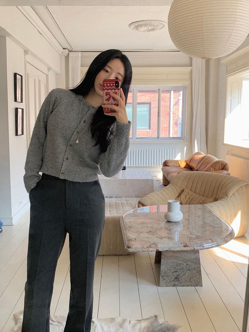 [MADE] [Wool Napping] Winter Warm Long Bootcut Slacks