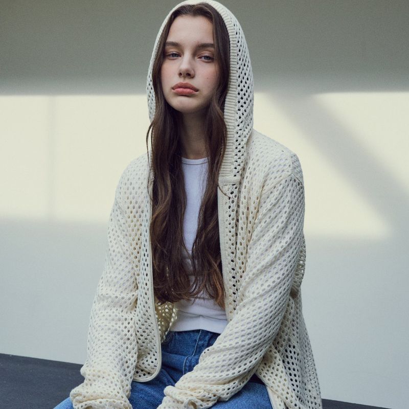 Always Honeyhouse Two-Way Knit Zip-Up_Cream