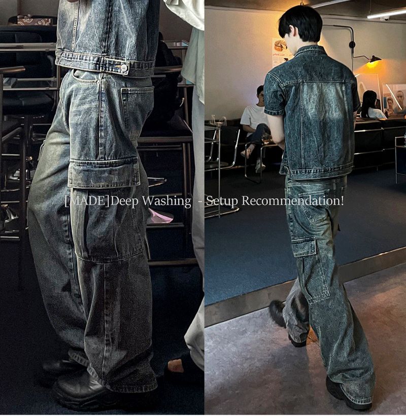 COSYHARU（コシハル）の「Plang Real Washing Cargo Denim（Pants）」