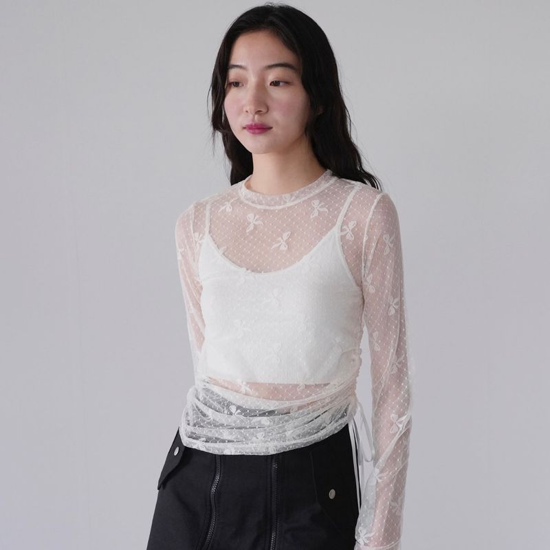 sheer ribbon tops