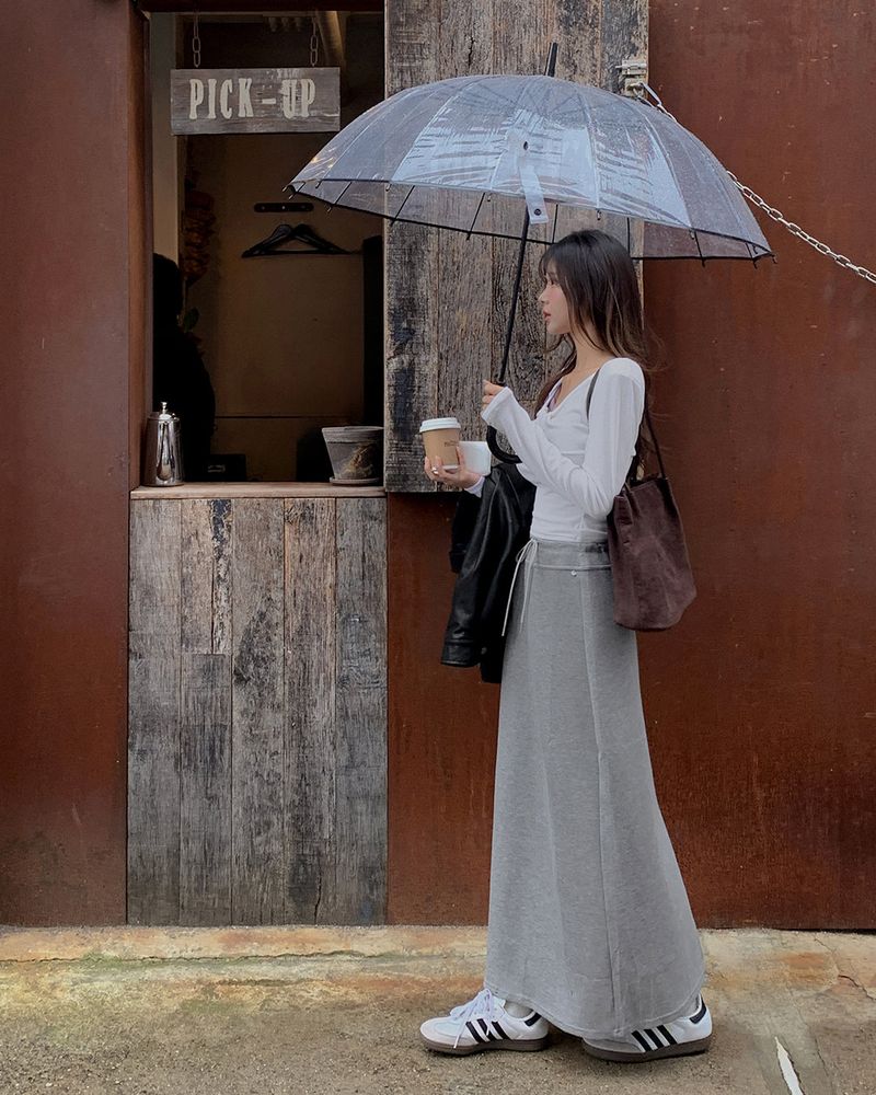 Ain banding long skirt