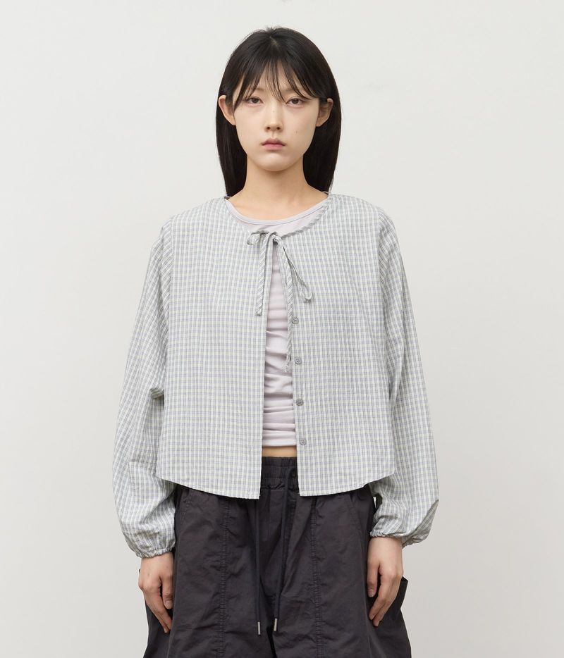 HIFIFNK（ハイファイファンク）の「(W) Rei Checked Strap Blouse（Tops）」