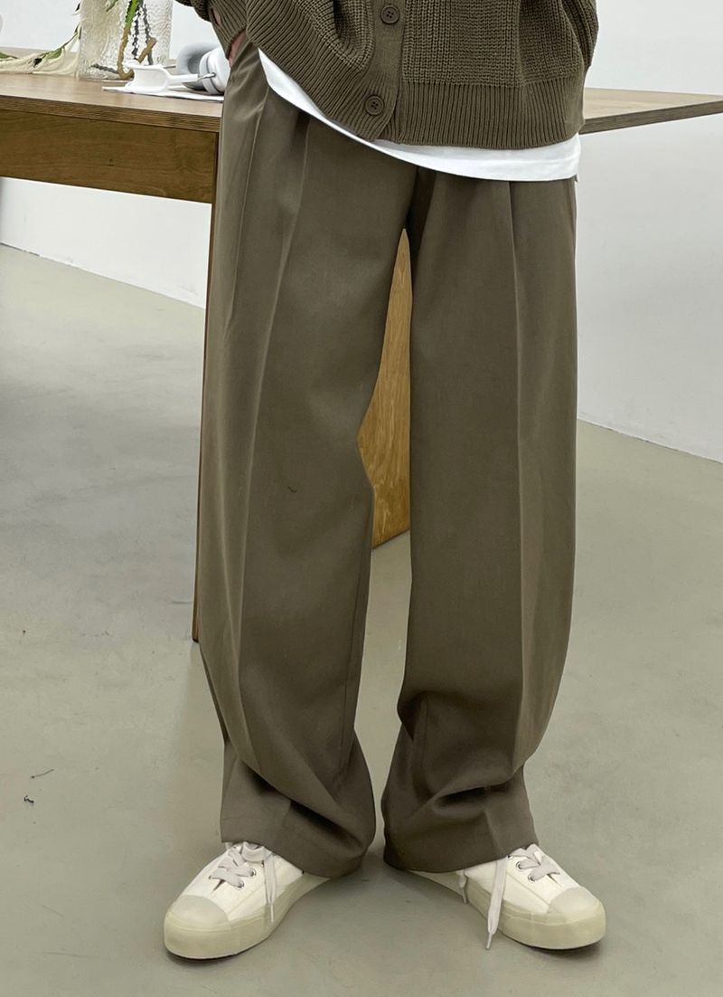 ABLE TWO TUCK WIDE SLACKS(5COLOR)
