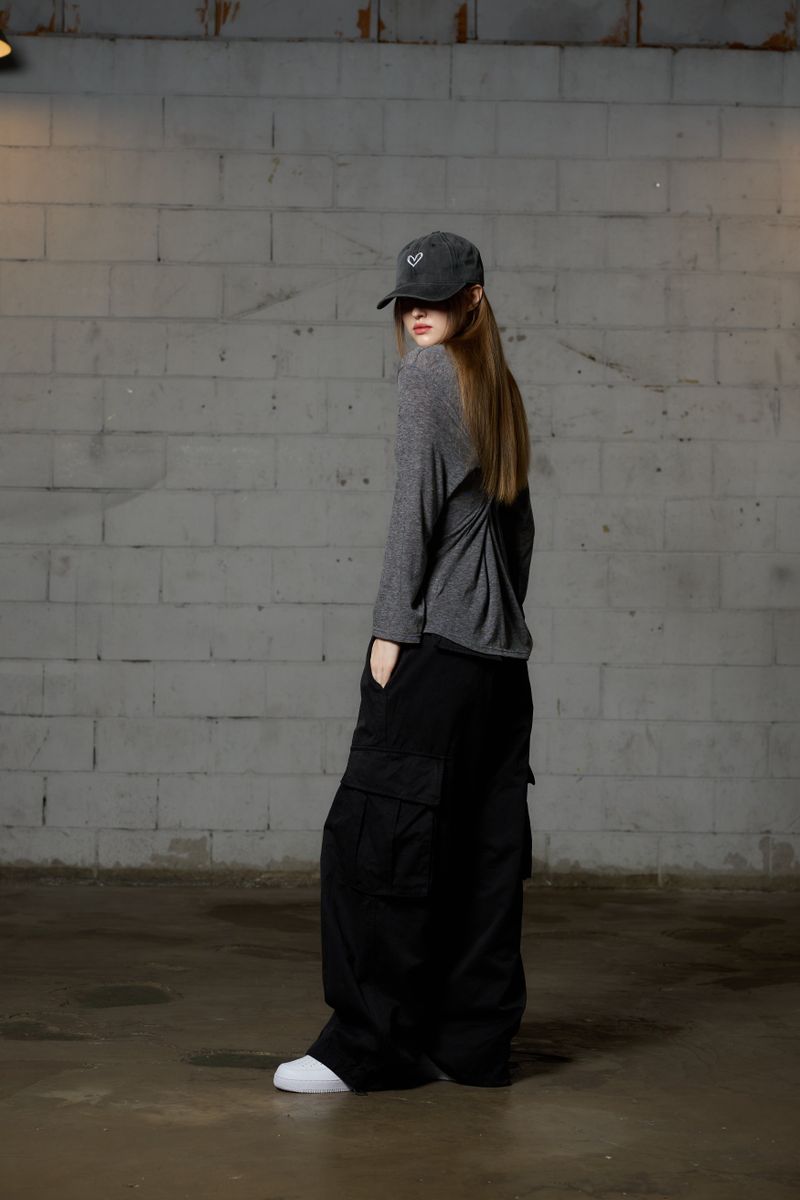 FAIRY WOOL LONG SLEEVE / CHARCOAL