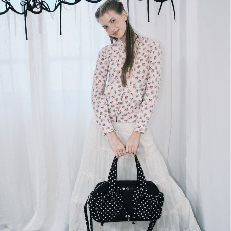 Dot button bag_black
