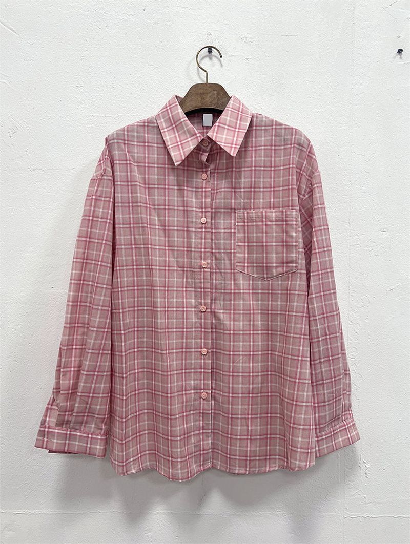 SHIRRING CHECK SHIRT (2C)