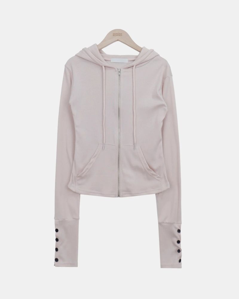 Kuba Button Hooded Zip-Up