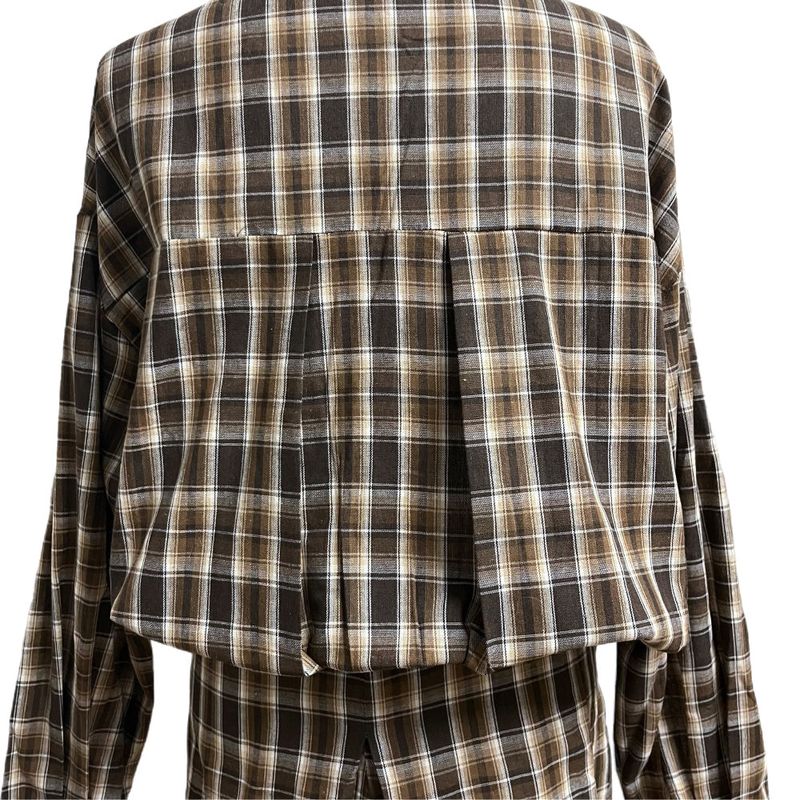 Rook Waist Point Check Long Shirt