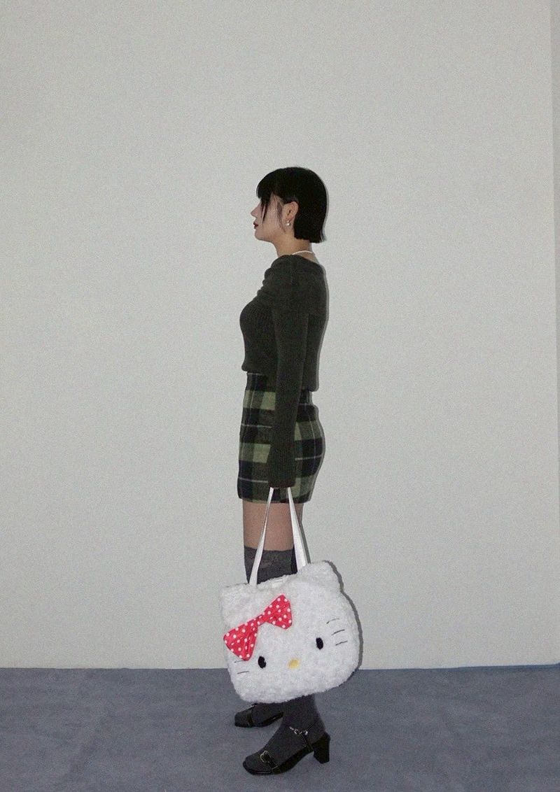 MATCHA CHECK MINI SKIRT
