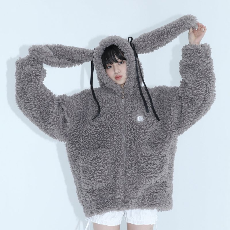 CLUT STUDIO（クラットスタジオ）の「0 1 bunny fleece jacket - GREY（Jackets/Outerwear）」