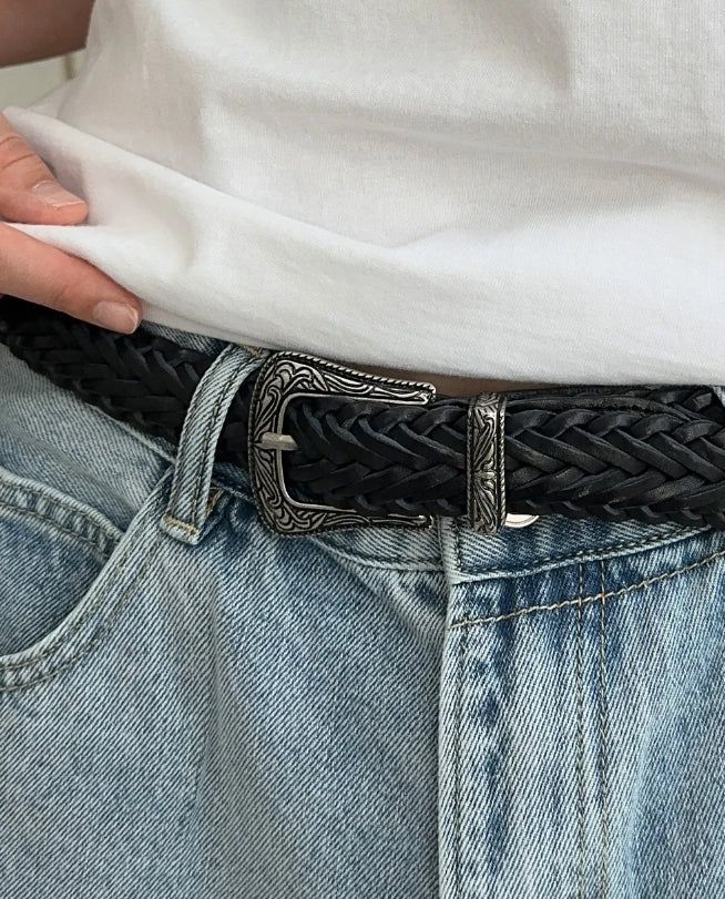 Ruthen Western Braided Leather Belt