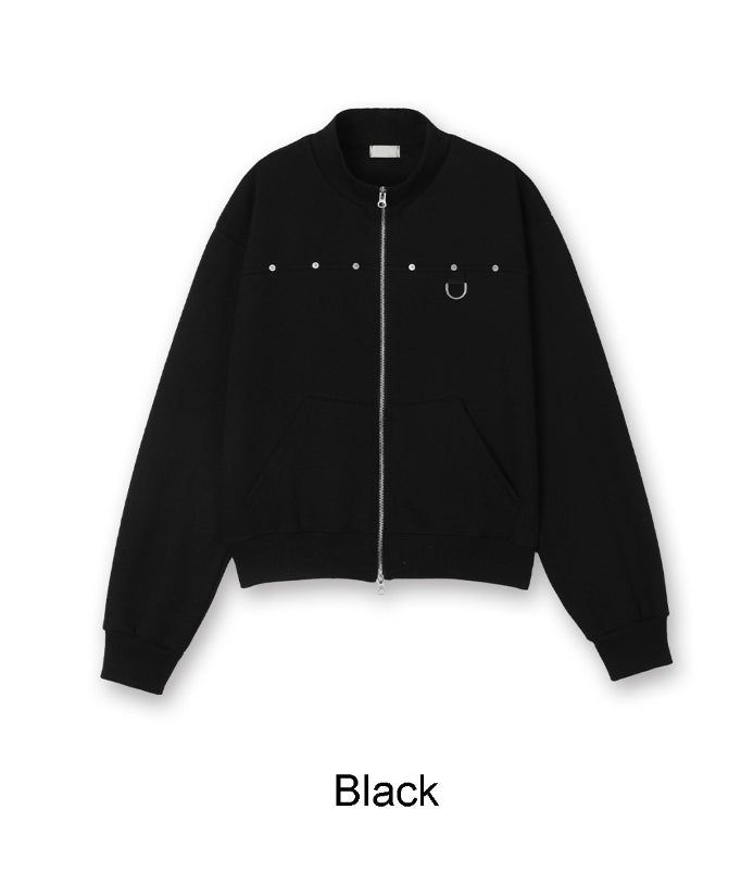 Berop D-ring Crop Zip-up