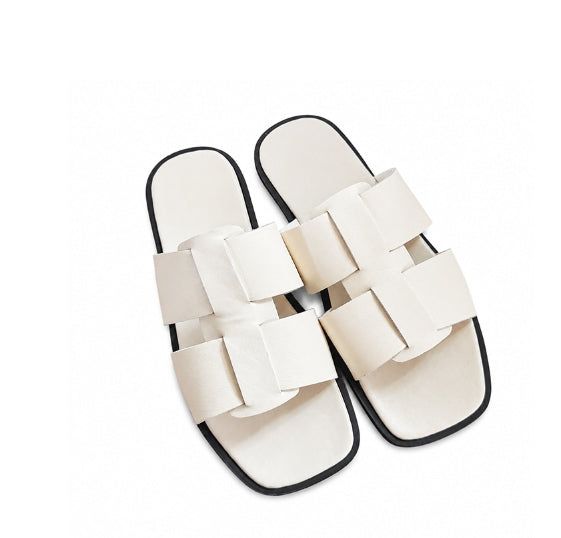 Monk Cowhide Handmade Slippers
