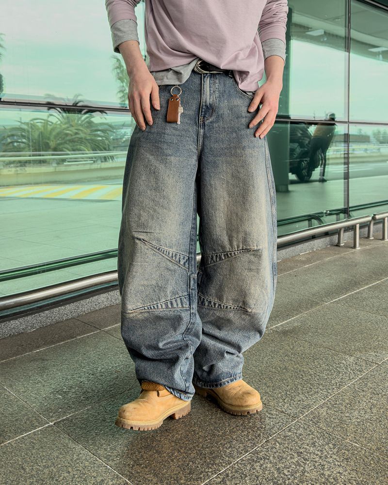 Nova Curved Panel Denim Pants