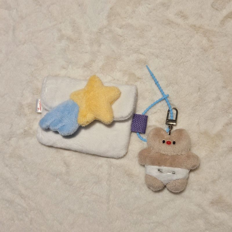 [MADE] fluffy baby star pouch