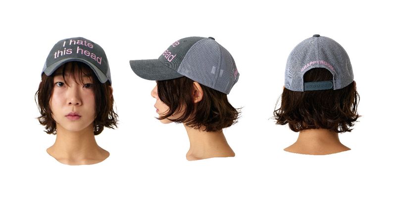 I HATE THIS HEAD MESH CAP (GRAY)