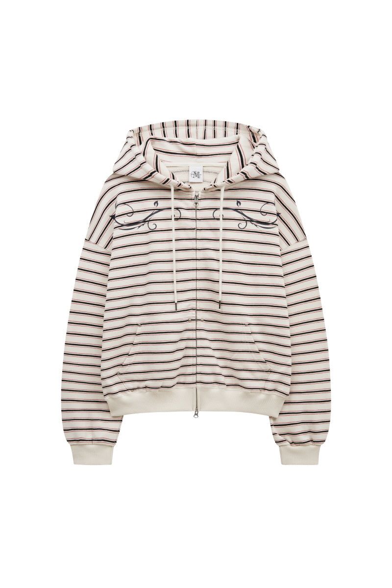 set st hood zip up (ivory)