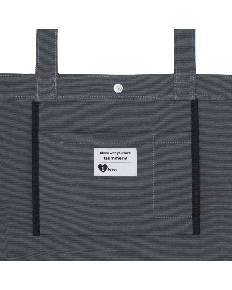 Heart Logo bag big ver. - Charcoal